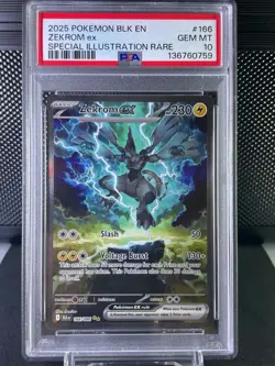 2025 Pokemon Blk En-Black Bolt #166 Zekrom Ex Special Illustration Rare PSA 10 - Image 2