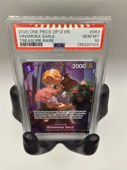 PSA 10 Vinsmoke Sanji TR OP10-063 Legacy of the Master Foil NM English Edition - Image 2