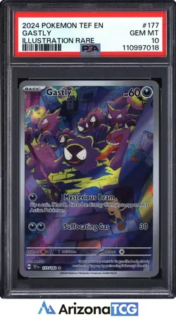 Pokemon 2024 Gastly 177/162 Illustration Rare Temporal Forces GEM MINT PSA 10 - Image 1