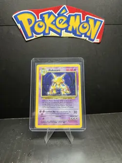 1999 Pokemon TCG Alakazam Holo Base Set 1/102 WOTC Unlimited Vintage NM/LP - Image 1