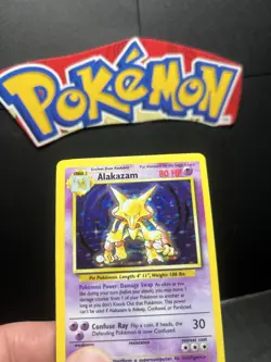 1999 Pokemon TCG Alakazam Holo Base Set 1/102 WOTC Unlimited Vintage NM/LP - Image 4
