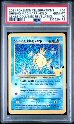 2021 POKEMON CELEBRATIONS CLASSIC COLL #66 SHINING MAGIKARP-HOLO PSA 10 - Image 1