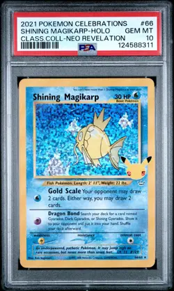 2021 POKEMON CELEBRATIONS CLASSIC COLL #66 SHINING MAGIKARP-HOLO PSA 10 - Image 1