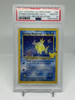 2021 POKEMON CELEBRATIONS CLASSIC COLL #66 SHINING MAGIKARP-HOLO PSA 10 - Image 1