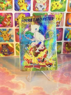 Pokemon Pocket Monsters Vending Prism Sticker 1998 Nintendo Mew Glitter Holo - Image 2