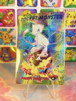Pokemon Pocket Monsters Vending Prism Sticker 1998 Nintendo Mew Glitter Holo - Image 5