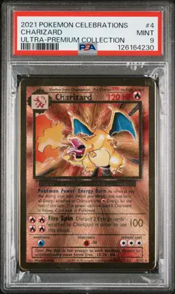2021 POKEMON CELEBRATIONS ULTRA-PREMIUM COLLECTION UPC METAL #4 CHARIZARD PSA 9 - Image 1
