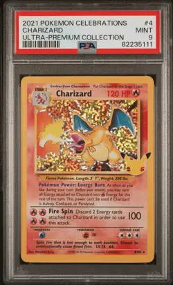 2021 POKEMON CELEBRATIONS ULTRA-PREMIUM COLLECTION CHARIZARD#4 PSA 9 - Image 1