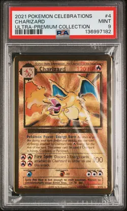 2021 POKEMON CELEBRATIONS ULTRA-PREMIUM COLLECTION #4 CHARIZARD PSA 9 - Image 1