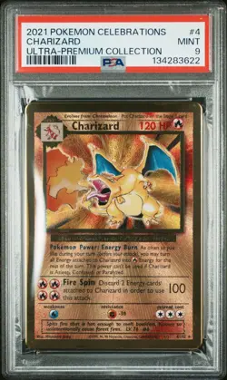 2021 POKEMON CELEBRATIONS ULTRA PREMIUM COLLECTION #4 CHARIZARD PSA 9 MINT - Image 1