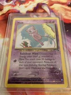 Mew Southern Islands Reverse Holo 1/18 Pokemon Card Promo LP/MP+ W/ Swirl - Image 1