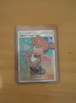 Pokemon TCG Misty's Favor Full Art Card Sun & Moon Unified Minds LP - Image 1