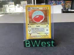 1st edition Electrode 02/64 MP Jungle Holo Rare Pokemon Card 1999 - Image 1