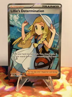 Pokemon TCG Mega Evolution Lillie’s Determination Full Art Trainer Card 169/132 - Image 1
