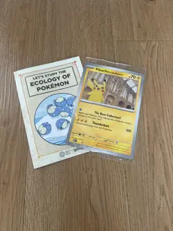 Pokemon TCG Pikachu At The Museum Jumbo Pokemon Card plus Ecology of Pokemon - Image 1