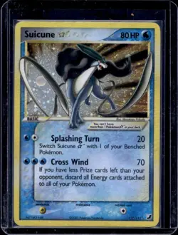 2005 Pokemon EX Unseen Forces Suicune Holo Gold Star #115/115 - Image 1