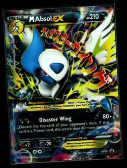 Pokemon TCG M Absol-EX XY XY63 Holo Promo Card LP - Image 1