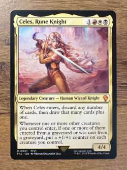 Magic MTG Final Fantasy Celes, Rune Knight #1 *NON-FOIL* Mythic Commander Rare - Image 1