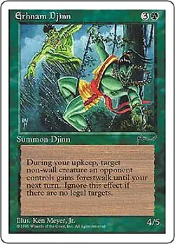 Magic MTG - Erhnam Djinn - Chronicles - PLAYED - EN - Image 1