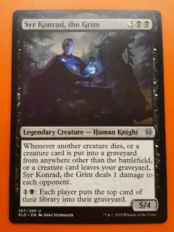 1x SYR KONRAD, THE GRIM - THrone of Eldraine/Promo - MTG - Magic the Gathering - Image 1