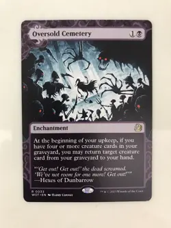 Oversold Cemetery Showcase MTG Magic the Gathering Card NM Mint Eldraine WOT - Image 1
