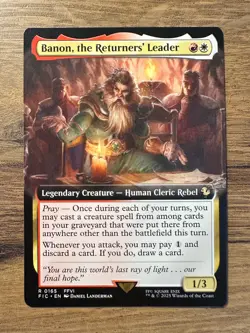 Magic MTG Final Fantasy Banon, the Returner's Leader #165 NON-FOIL Extended Art - Image 1