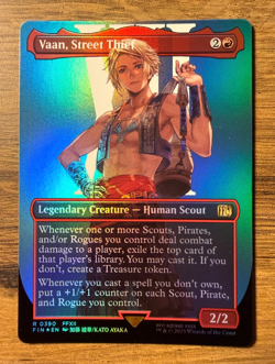 Magic MTG Final Fantasy Vaan, Street Thief #390 *FOIL* Borderless Rare - Image 1