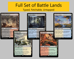 Set of 5 BATTLE / TANGO Dual Lands - MTG Typed, Fetchable, Untapped NM Rare Eng - Image 1
