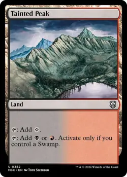 Untapped BLACK Dual Lands - Set of TAINT / TAINTED Field Isle Peak Wood Land - Image 5