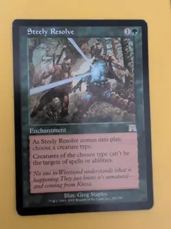 Steely Resolve. Enchantment. Magic the Gathering Card. Onslaught. Rare - Image 1