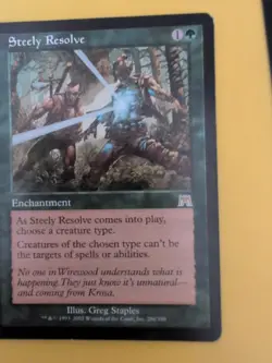 Steely Resolve. Enchantment. Magic the Gathering Card. Onslaught. Rare - Image 2