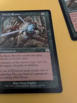 Steely Resolve. Enchantment. Magic the Gathering Card. Onslaught. Rare - Image 4