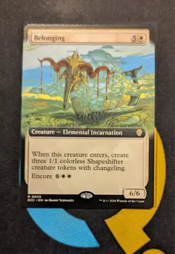Belonging Extended Art Rare ECC 025 Lorwyn Eclipsed Commander MTG - Image 1