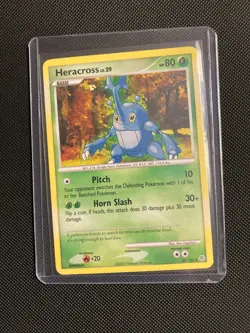 Pokemon TCG Heracross 28/130 Diamond & Pearl Common Card (LP/MP) - Image 4