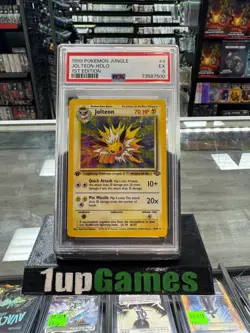 Pokemon Jolteon 1st Edition Jungle #4 Holo Graded PSA 5 EX Card - Image 1