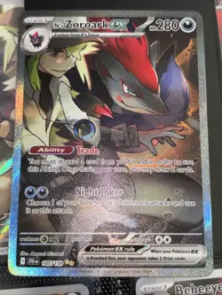 N's Zoroark ex 185/159 Pokemon Journey Together NM - Image 3