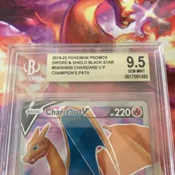 2019-22 POKEMON CHAMPION'S PATH CHARIZARD SWSH050 PROMO BGS 9.5 - Image 2