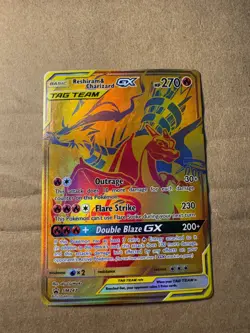 Reshiram & Charizard GX SM247 Promo SM Black Star Promos Pokemon Lightly Played - Image 1