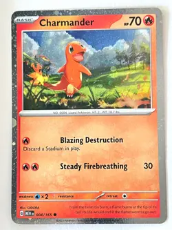 Charmander 004/165 Cosmos Holo Promo Scarlet & Violet Pokemon TCG - Near Mint NM - Image 1