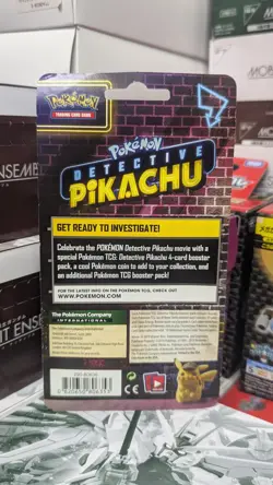 Pokemon TCG Detective Pikachu Checklane Hanging Blister Pack Sun & Moon + Coin 820650806353 - Image 2