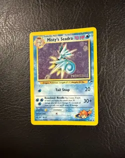 2000 Pokemon Promo - Misty's Seadra - Holo - Prerelease - With a Swirl! - Image 2