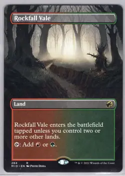 1x Rockfall Vale *Borderless* - Innistrad: Midnight Hunt - Near Mint - Image 1