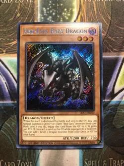 *** RED-EYES BABY DRAGON *** 1ST EDITION SECRET RARE LDS1-EN010 YUGIOH! - Image 1