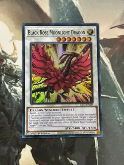 Yugioh Black Rose Moonlight Dragon Super Rare RA03 - Image 1