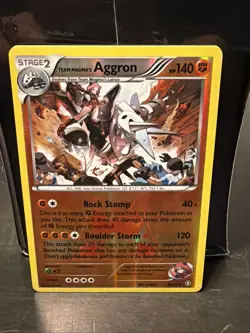 Pokemon Double Crisis Team Magma's Aggron 14/34 Rare Reverse Holo - Image 1