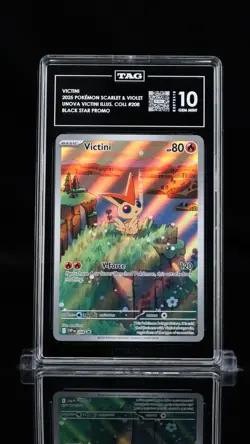 TAG 10 Victini 208 Sv: Scarlet & Violet Promo Cards Holo GEM MINT Black Star USA - Image 3