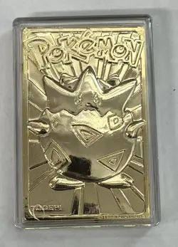 1999 Burger King Pokemon Pokeball with 23K Gold Plated Card TOGEPI Red Box LE - Image 2