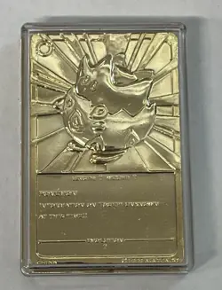 1999 Burger King Pokemon Pokeball with 23K Gold Plated Card TOGEPI Red Box LE - Image 3