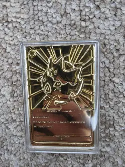 1999 Burger King Pokemon Togepi Gold Plated Card 23K Official With Box And Ball - Image 3