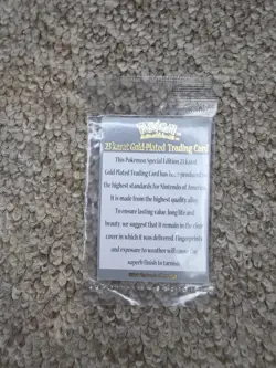 1999 Burger King Pokemon Togepi Gold Plated Card 23K Official With Box And Ball - Image 5